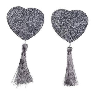 REUSABLE GLITTER HEART NIPPLE PASTIES