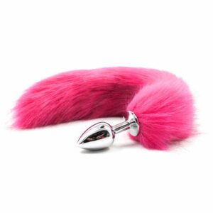 Plug Anal Fox Long Dark Pink